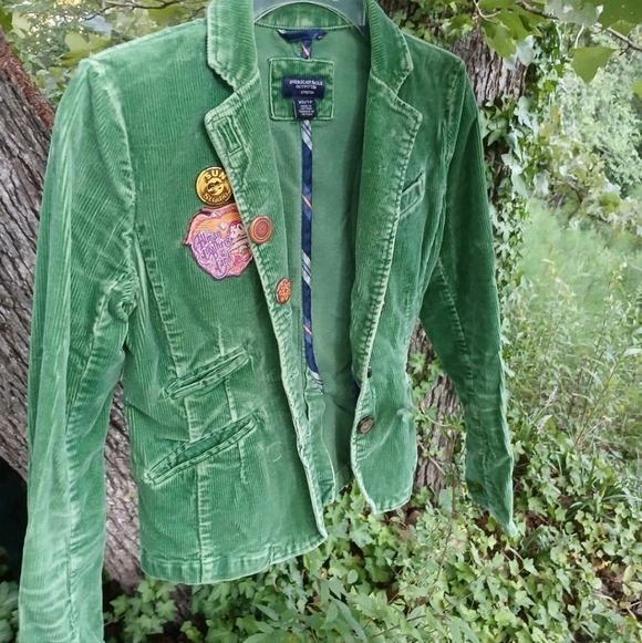 Allman Brothers Band Concert Jacket Sun Studio Green Velvet American Eagle XS - Picture 3 of 8